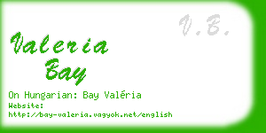 valeria bay business card